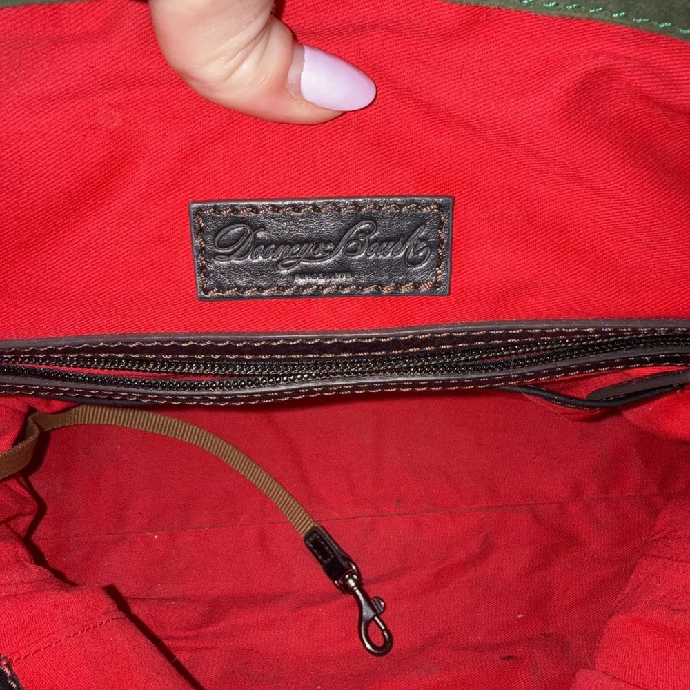 DOONEY & BOURKE Florentine Domed Buckle Satchel Shoulder Bag Purse Black Tassel - Picture 11 of 15